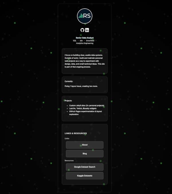 Building a Linktree-Style Layout for My Site